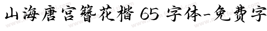 山海唐宫簪花楷 65 字体字体转换